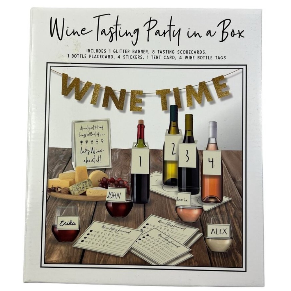 Wine Time Wine Tasting Party in a Box party pack NEW